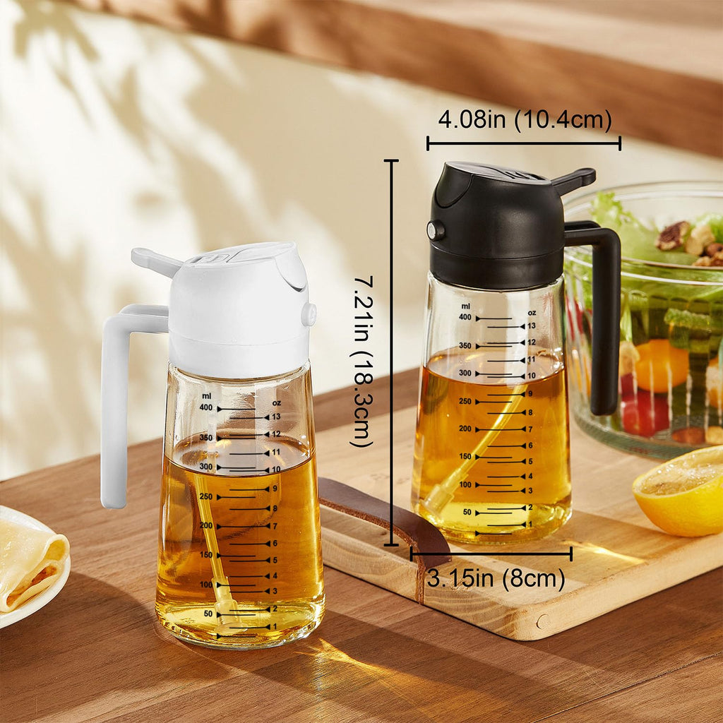 2-in-1 Glass Olive Oil Sprayer Bottle