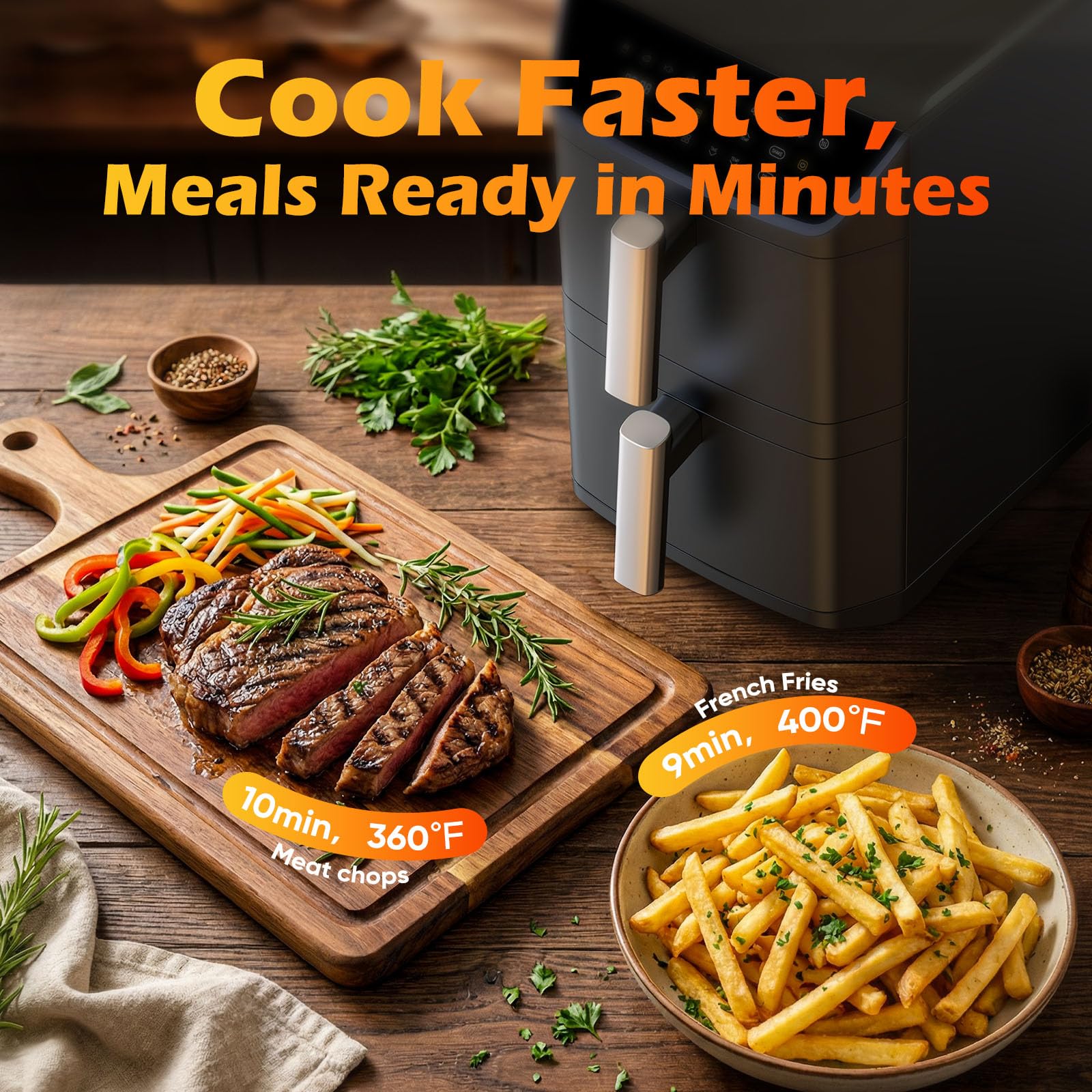 12.6QT Dual Basket Air Fryer