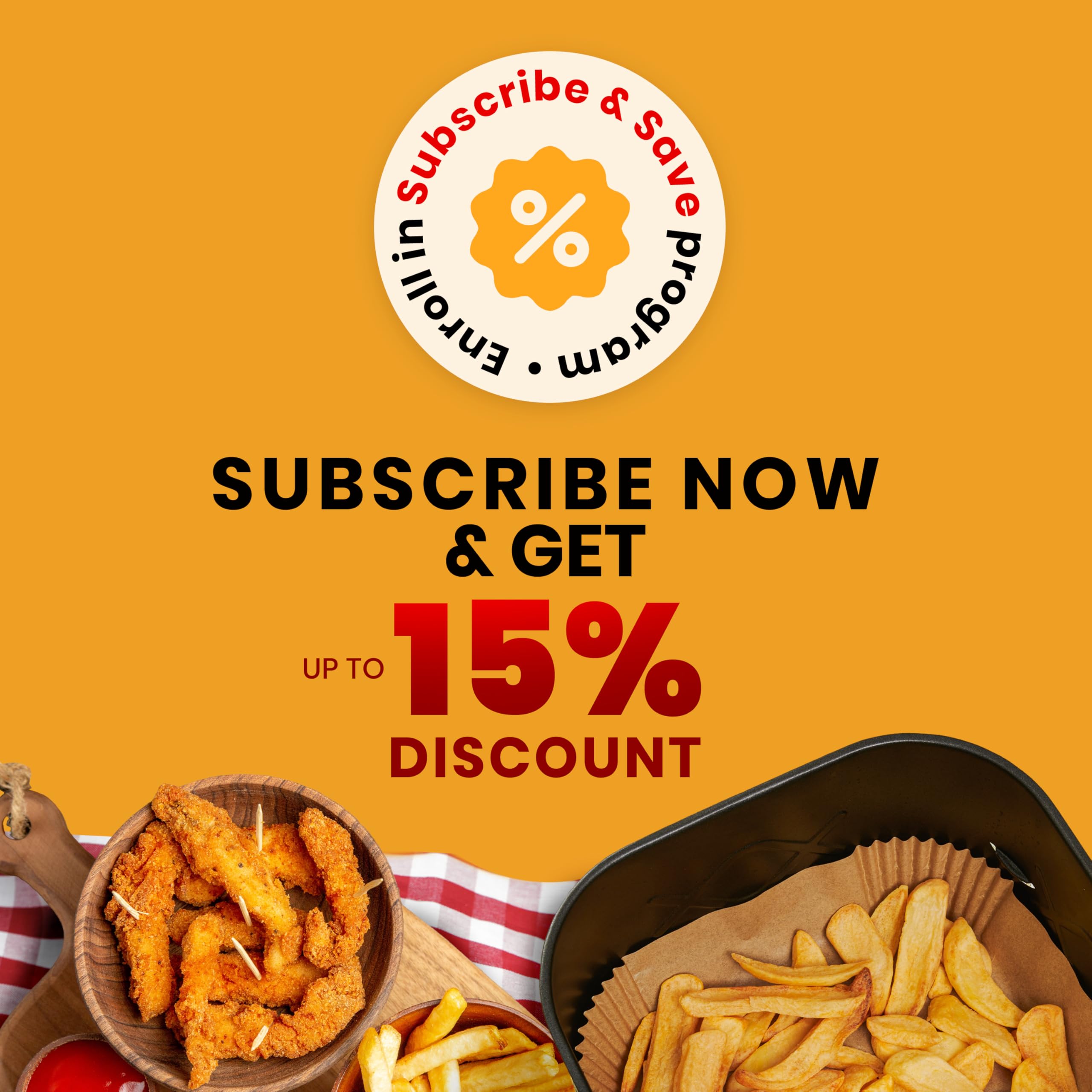 Air Fryer Disposable Paper Liners (125 pcs)