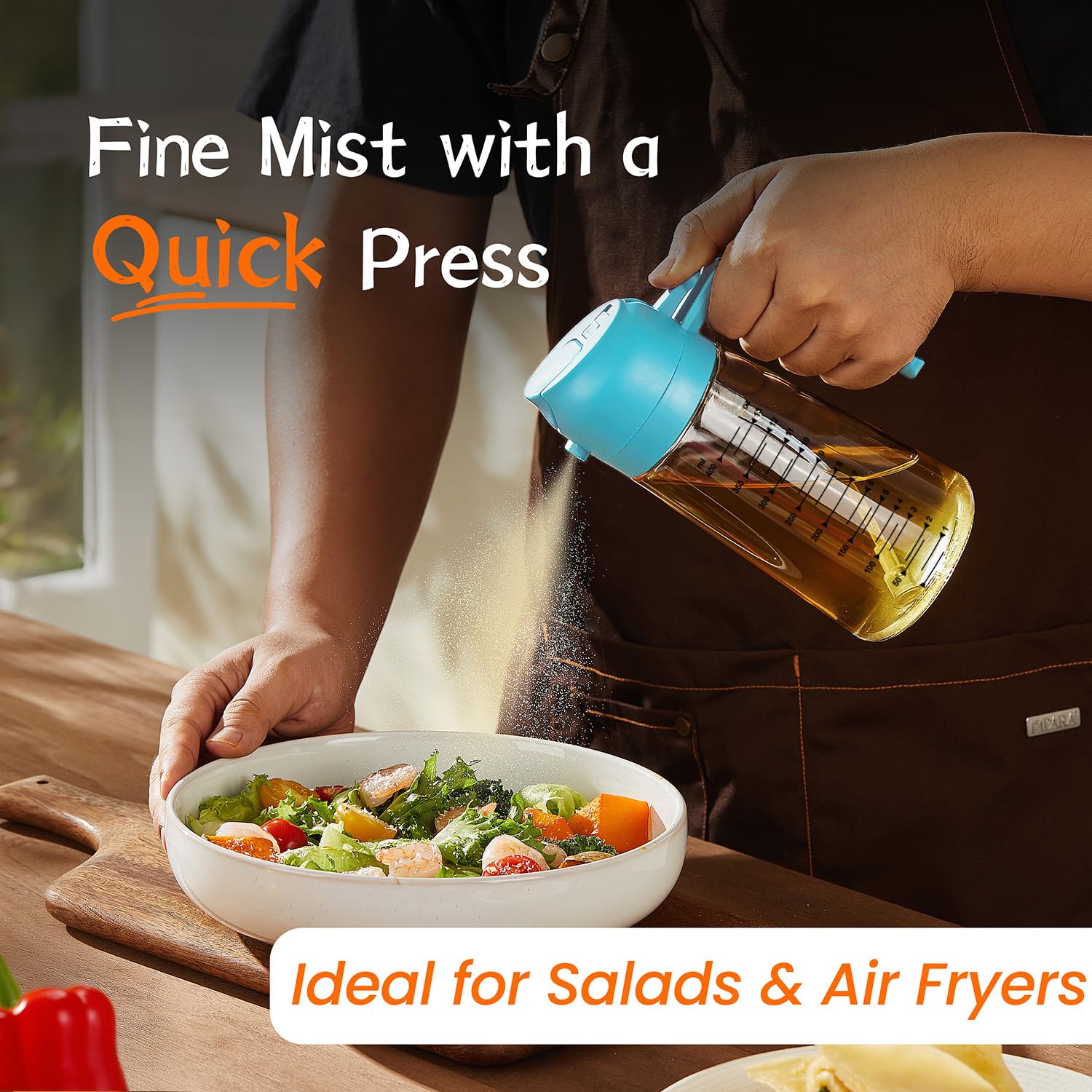 2-in-1 Glass Olive Oil Sprayer Bottle