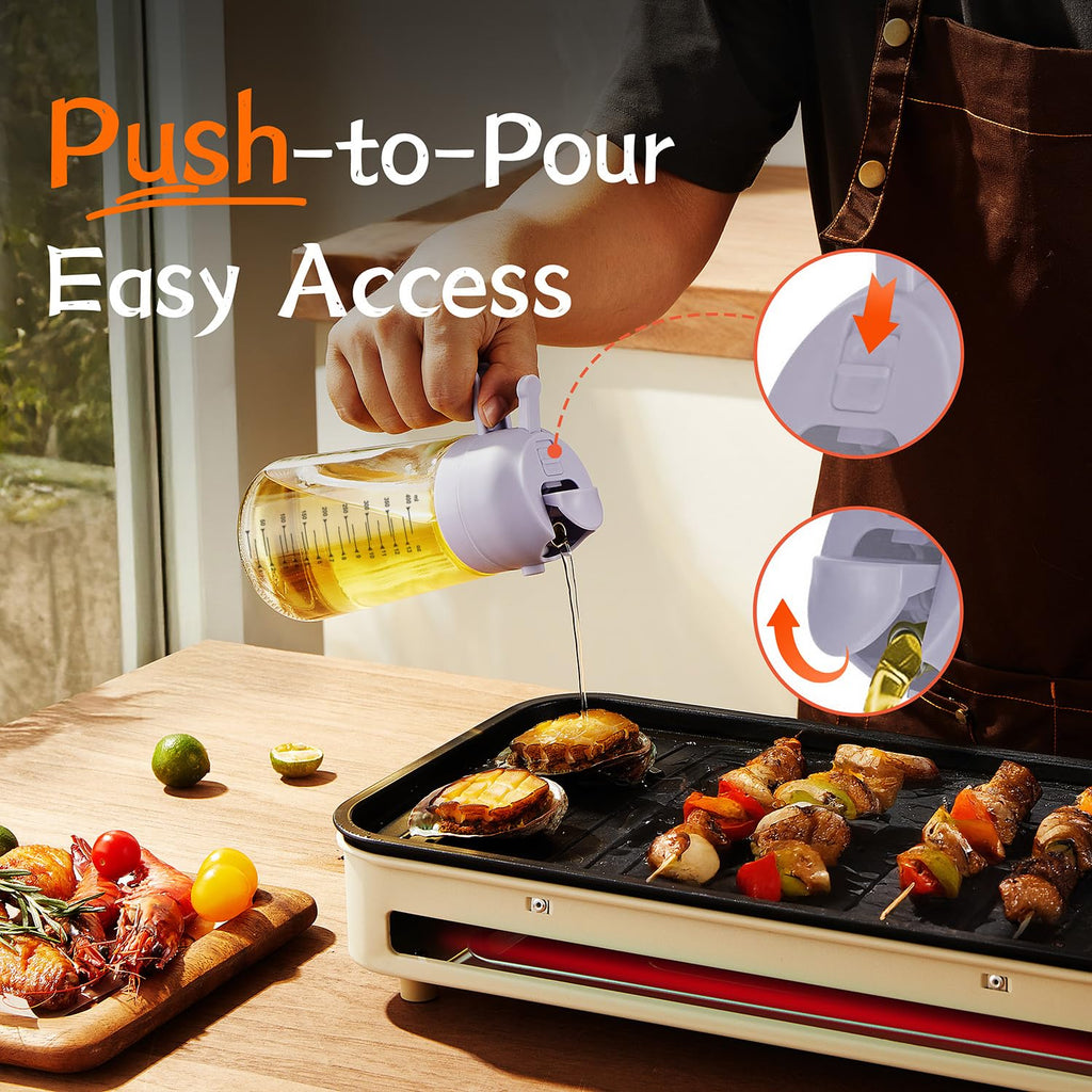2-in-1 Glass Olive Oil Sprayer Bottle