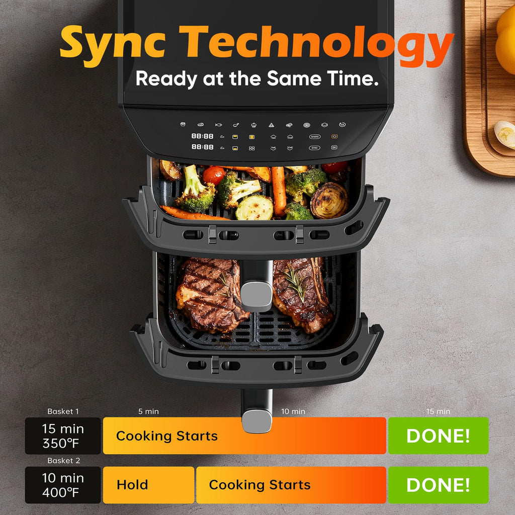 12.6QT Dual Basket Air Fryer
