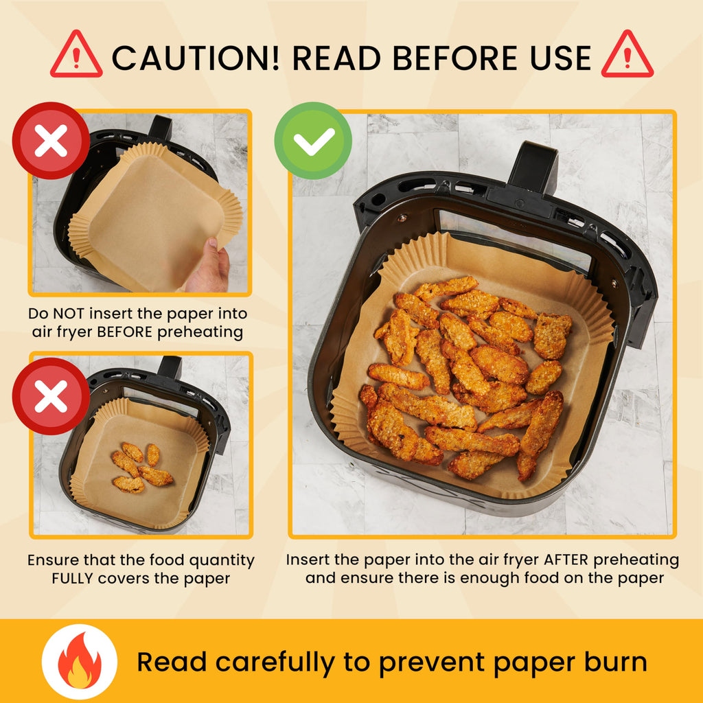 Air Fryer Disposable Paper Liners (125 pcs)