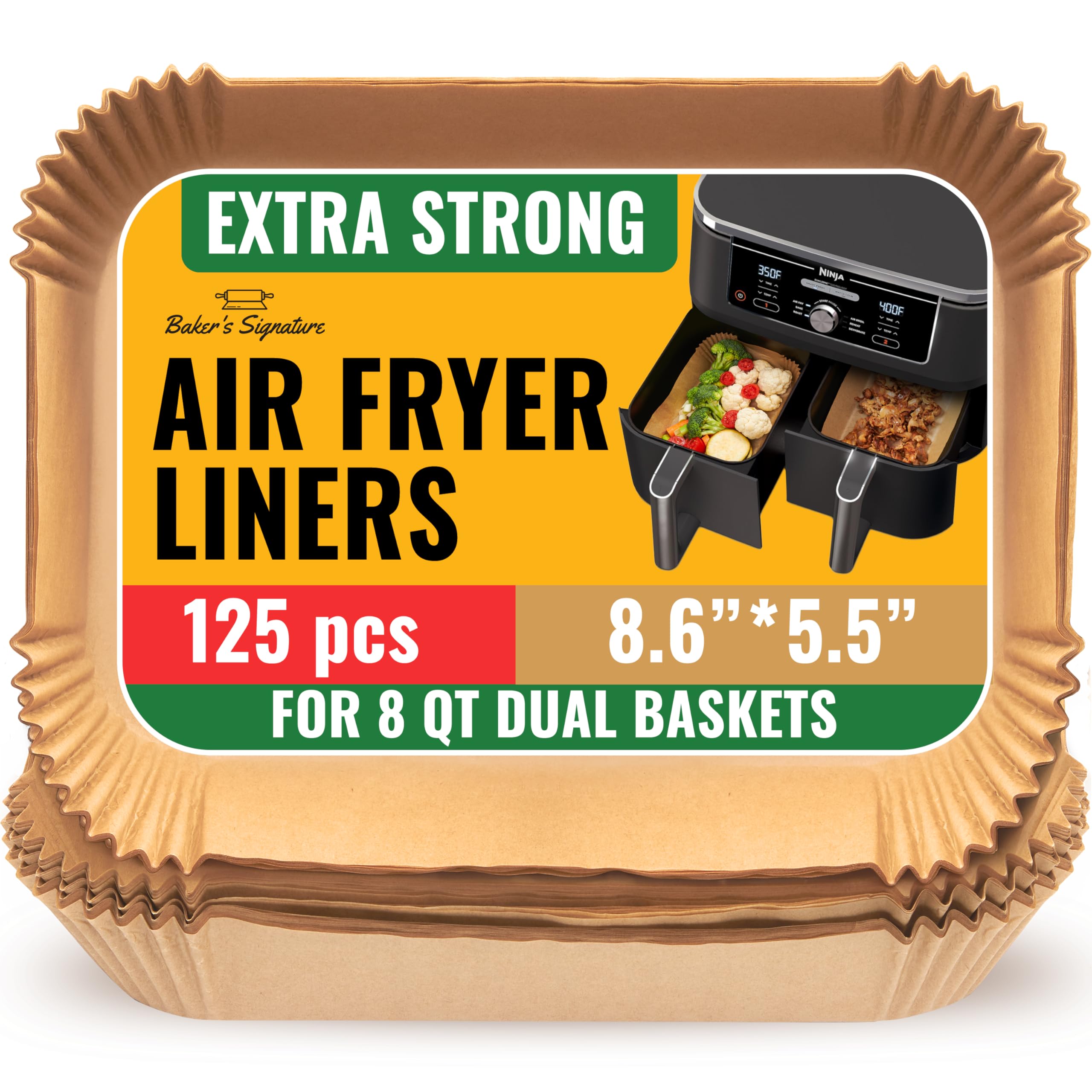 Air Fryer Disposable Paper Liners (125 pcs)