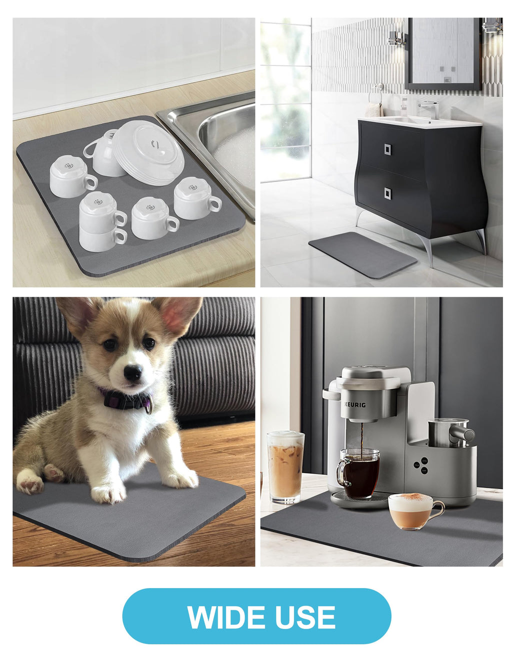 Dish Drying Pad for Kitchen Counter