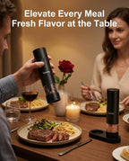 Automatic Rechargeable Salt & Pepper Mill Set