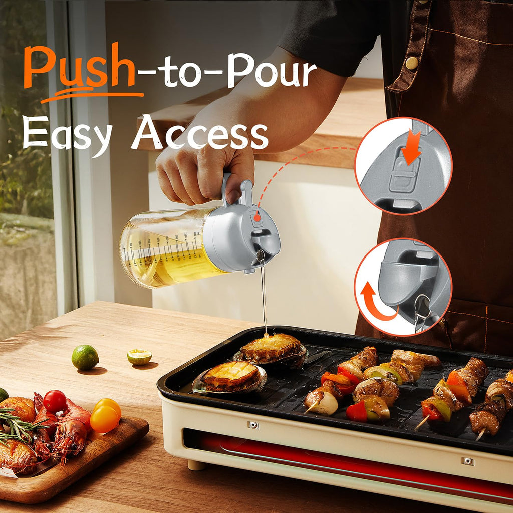 2-in-1 Glass Olive Oil Sprayer Bottle