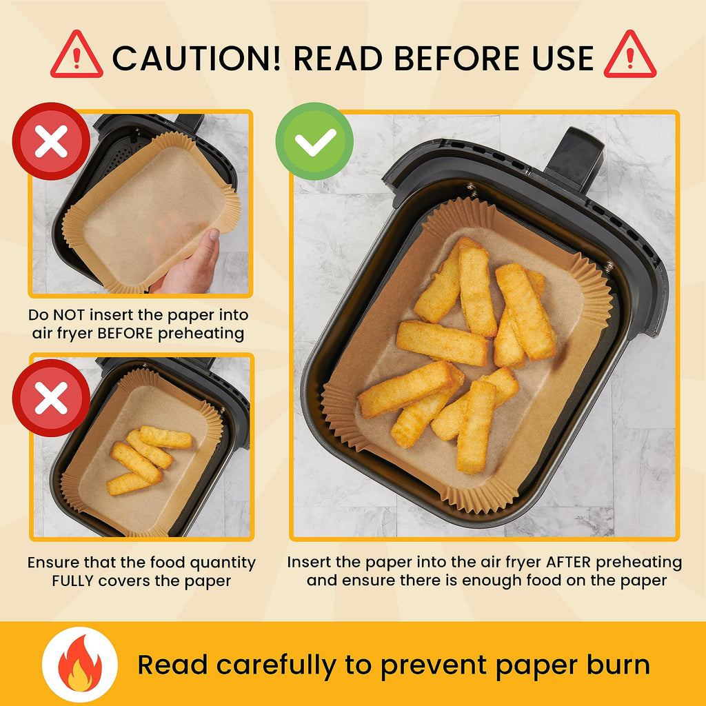 Air Fryer Disposable Paper Liners (125 pcs)