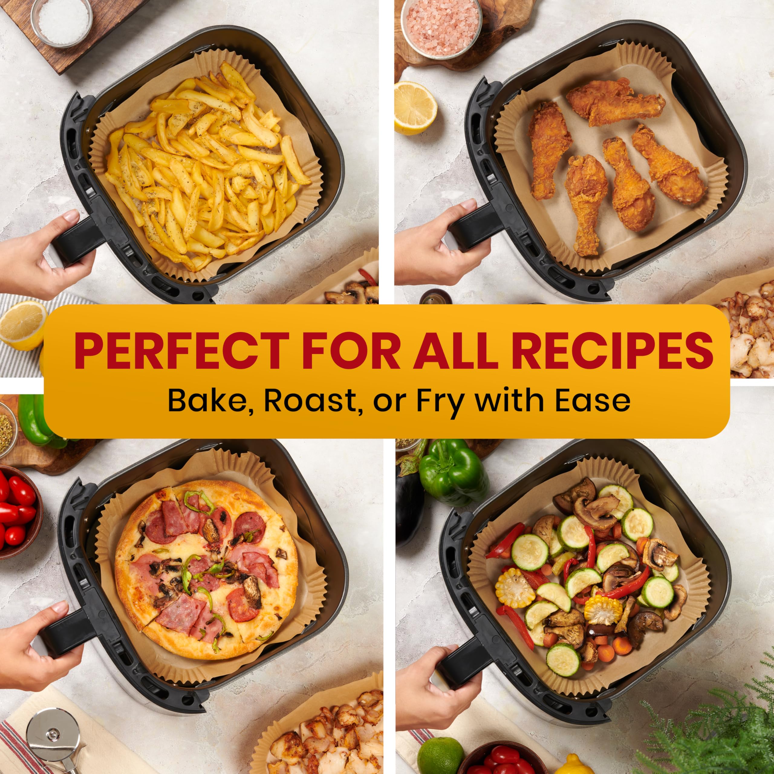 Air Fryer Disposable Paper Liners (125 pcs)