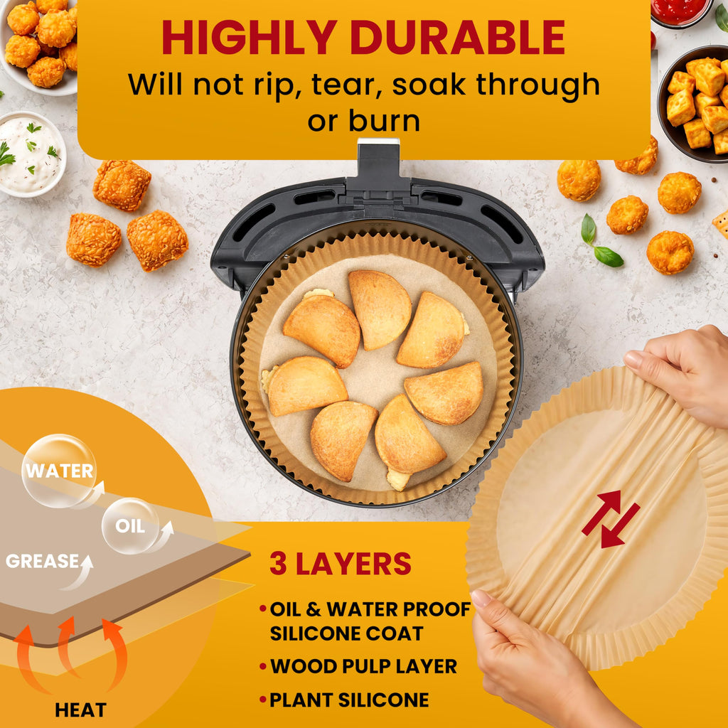 Air Fryer Disposable Paper Liners (125 pcs)