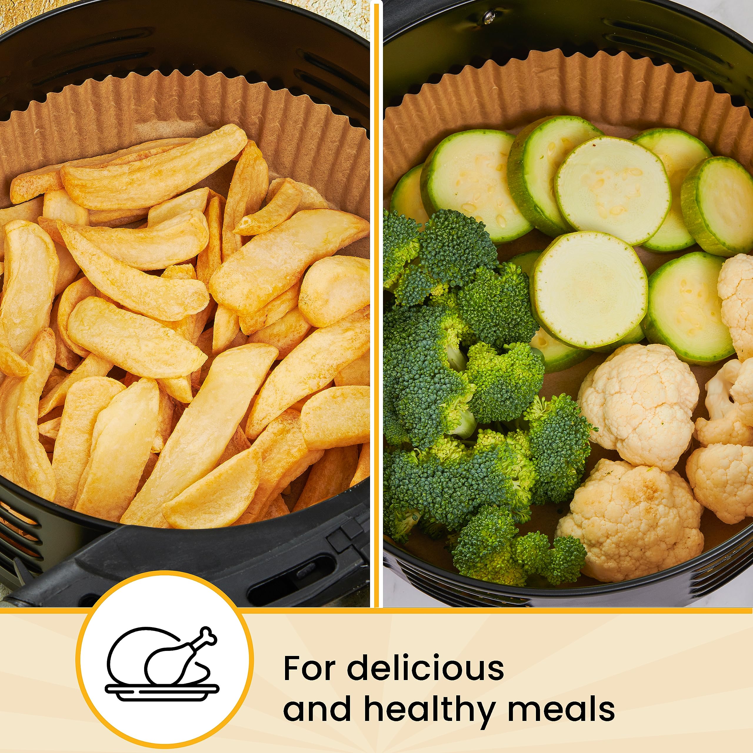 Air Fryer Disposable Paper Liners (125 pcs)