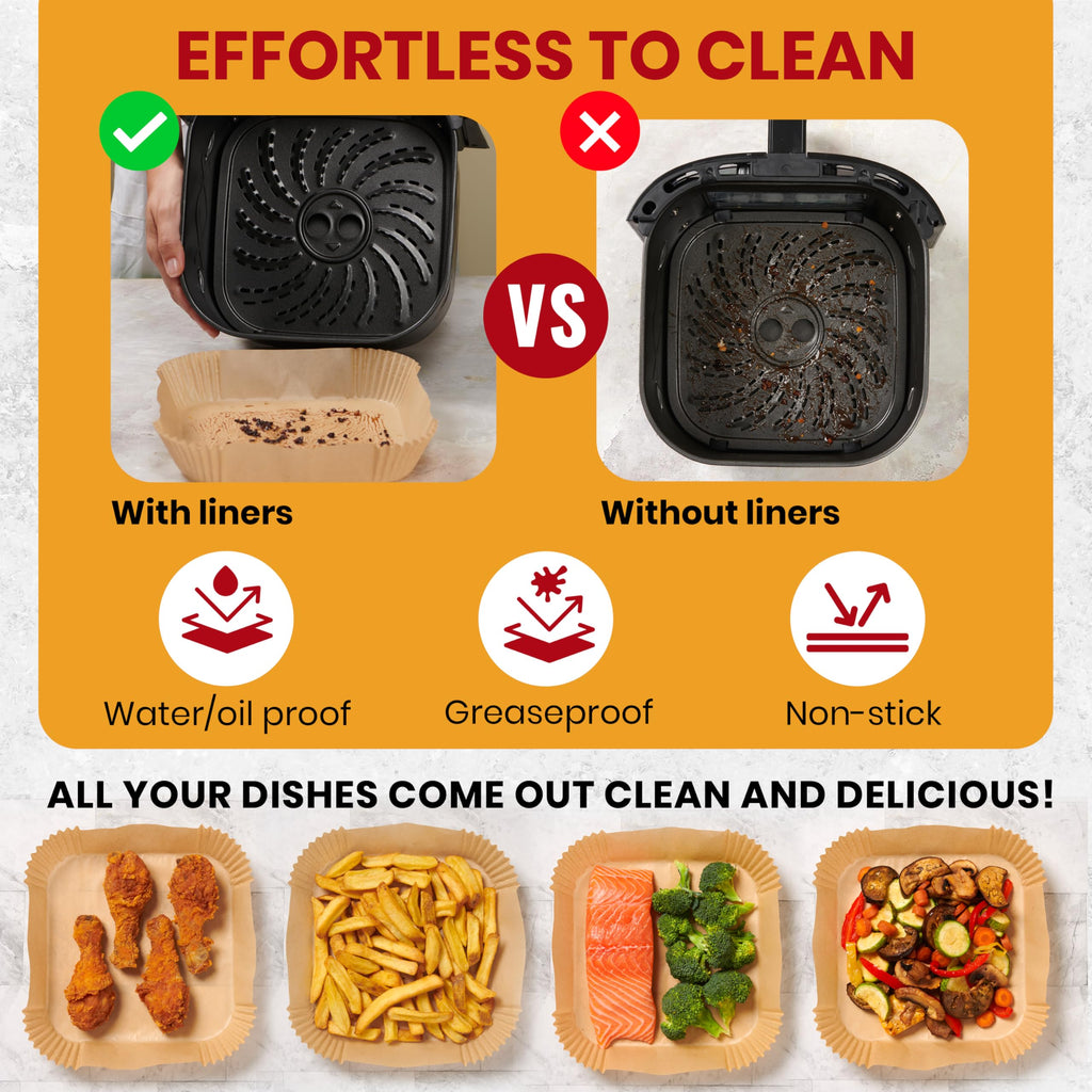 Air Fryer Disposable Paper Liners (125 pcs)