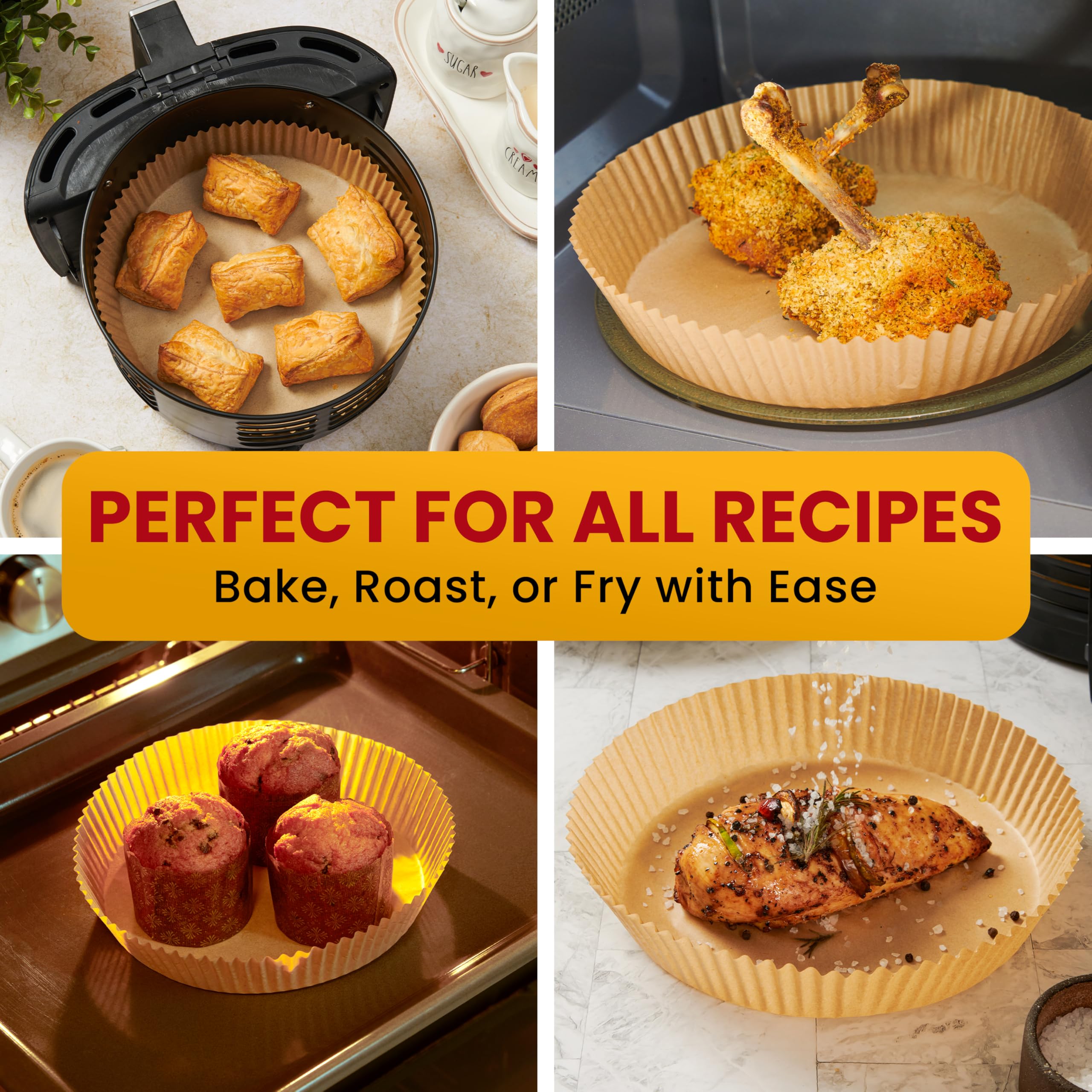 Air Fryer Disposable Paper Liners (125 pcs)